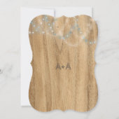 Rustic Pine Lodge Winter Wedding Kaart (Achterkant)