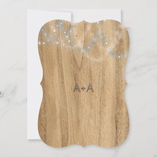 Rustic Pine Lodge Winter Wedding Kaart (Achterkant)