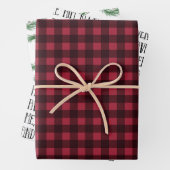 Rustic pine met Buffalo's vreugde voor de wereld Inpakpapier Vel (In situ)