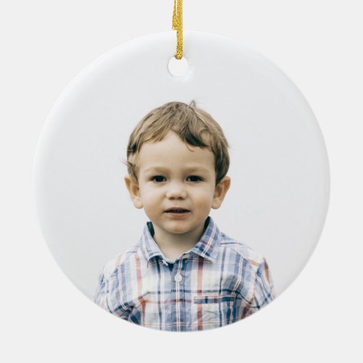 Rustic Pine Monogram met kerstmis Keramisch Ornament (Achterkant)