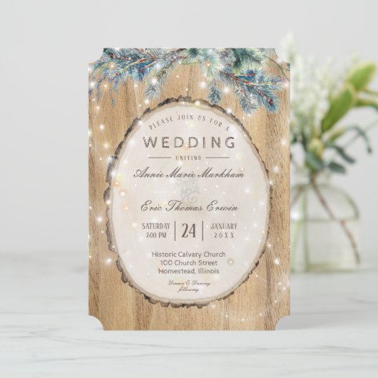 Rustic Pine Mountain Boho Kaart (Staand voorkant)