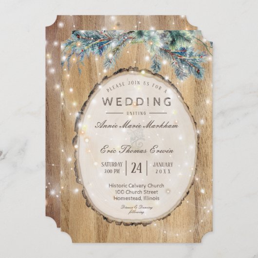 Rustic Pine Mountain Boho Kaart (Voorkant / Achterkant)