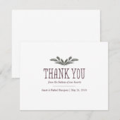 Rustic Pine Naald Hartelijk dank Bedankkaart (Voorkant / Achterkant)