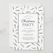 Rustic Pine Needle Greenery Kerstfeest Kaart (Voorkant)