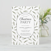 Rustic Pine Needle Greenery Kerstfeest Kaart (Staand voorkant)