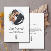 Rustic Pine Tree Boho Casual Photo Wedding Aankondiging