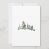 Rustic Pine Tree kerstfeest uitnodiging (Achterkant)