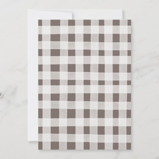 Rustic Pine Tree ONEderland Verjaardagsuitnodiging Kaart (Achterkant)