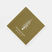 Rustic Pine Tree Woodland Casual Wedding Brown Servet (Hoek)