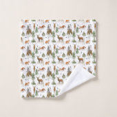 Rustic Pine Trees Bad Handdoek (Wasdoekje)