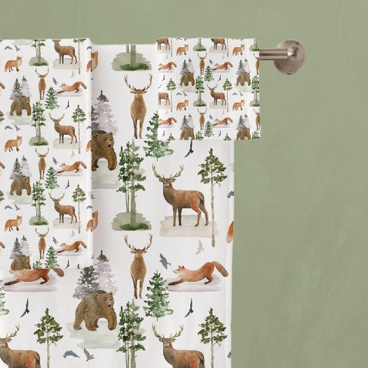 Rustic Pine Trees Bad Handdoek