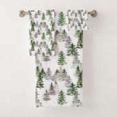 Rustic Pine Trees Bad Handdoek (Insitu)