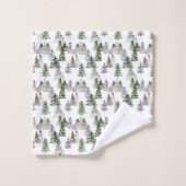 Rustic Pine Trees Bad Handdoek (Wasdoekje)
