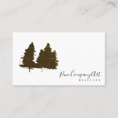 Rustic Pine Trees Designer Visitekaartje (Voorkant)