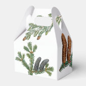 Rustic Pine Trees Forest Greenery Wedding Bedankdoosjes (Achterkant)