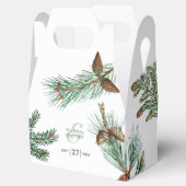 Rustic Pine Trees Forest Greenery Wedding Bedankdoosjes (Geopend)