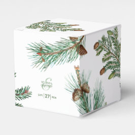 Rustic Pine Trees Forest Greenery Wedding Bedankdoosjes