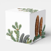 Rustic Pine Trees Forest Greenery Wedding Bedankdoosjes (Achterkant)