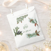 Rustic Pine Trees Forest Greenery Wedding Bedankzakje (Geknipt)