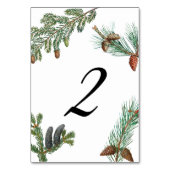 Rustic Pine Trees Forest Greenery Wedding Kaart (Achterkant)