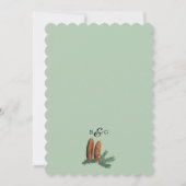 Rustic Pine Trees Forest Greenery Wedding Kaart (Achterkant)
