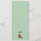 Rustic Pine Trees Forest Greenery Wedding Menu (Achterkant)
