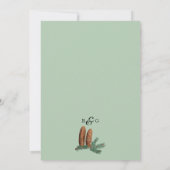 Rustic Pine Trees Forest Greenery Wedding Save The Date (Achterkant)