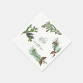 Rustic Pine Trees Forest Greenery Wedding Servet (Hoek)