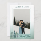 Rustic Pine Trees Forest Hartelijk dank voor het h Bedankkaart (Voorkant)