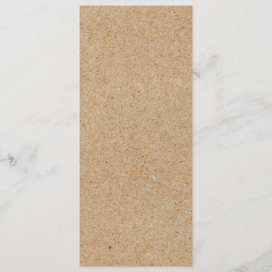 Rustic Pine Trees Kraft Winter Menu (Achterkant)