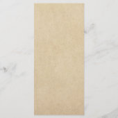 Rustic Pine Trees Kraft Winter Wedding Menu (Achterkant)