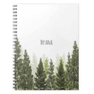 Rustic Pine Trees Simple Country Notitieboek