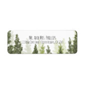 Rustic Pine Trees Simple Country Wedding Etiket (Voorkant)