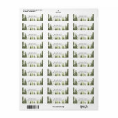 Rustic Pine Trees Simple Country Wedding Etiket (Full Sheet)