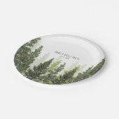 Rustic Pine Trees Simple Country Wedding Papieren Bordje (Gekanteld)