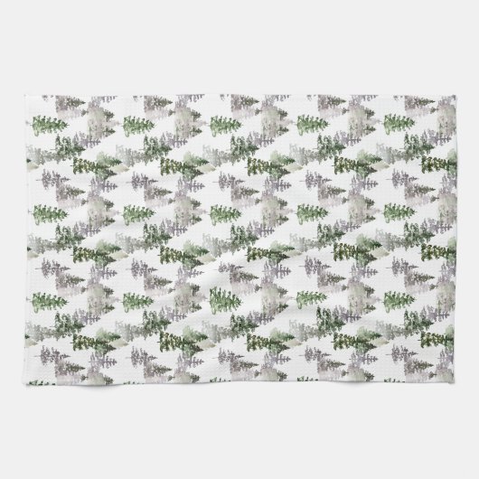 Rustic Pine Trees Theedoek (Horizontaal)