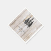 Rustic Pine Trees wooden Simple Country Weddenscha Servetten (Hoek)