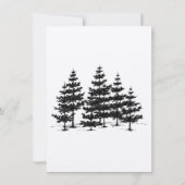Rustic Pine Wedding Invitation Kaart (Achterkant)