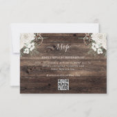 Rustic Pine Winter Wedding QR Code RSVP Card Kaartje (Voorkant)
