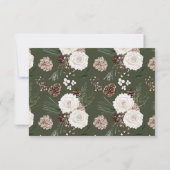 Rustic Pine Winter Wedding RSVP Card (Achterkant)