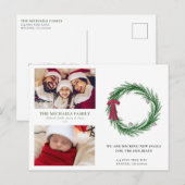 Rustic Pine Wreath 2 Aankondiging van fotobeweging (Voorkant / Achterkant)