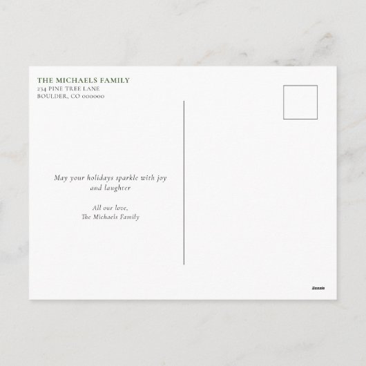 Rustic Pine Wreath 2 Aankondiging van fotobeweging (Achterkant)