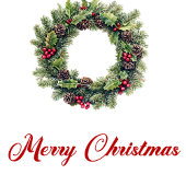 Rustic pine wreath Christmas gift bag custom Medium Cadeauzakje