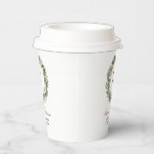 Rustic Pine Wreath Christmas Papieren Bekers (Rechts)