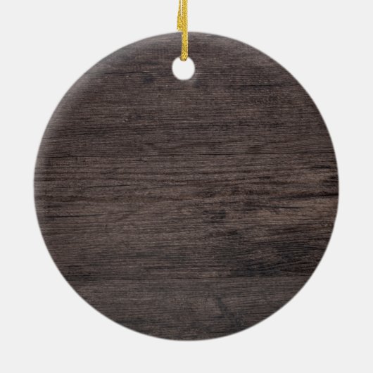 Rustic Pine Wreath First Kerstmis Keramisch Ornament (Achterkant)