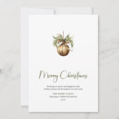 Rustic Pine Wreath Script Font Christmas Greeting  Feestdagenkaart (Voorkant)