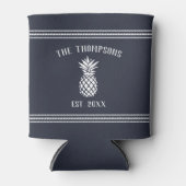 Rustic Pineapple Persoonlijke familienaam Blikjeskoeler (Voorkant)