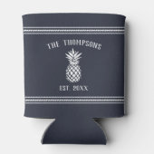 Rustic Pineapple Persoonlijke familienaam Blikjeskoeler (Achterkant)