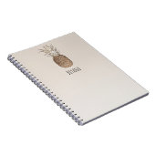 Rustic Pineapple Tropisch Hawaiian Notitieboek (Rechterzijde)