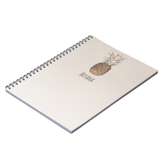 Rustic Pineapple Tropisch Hawaiian Notitieboek (Linkerzijde)